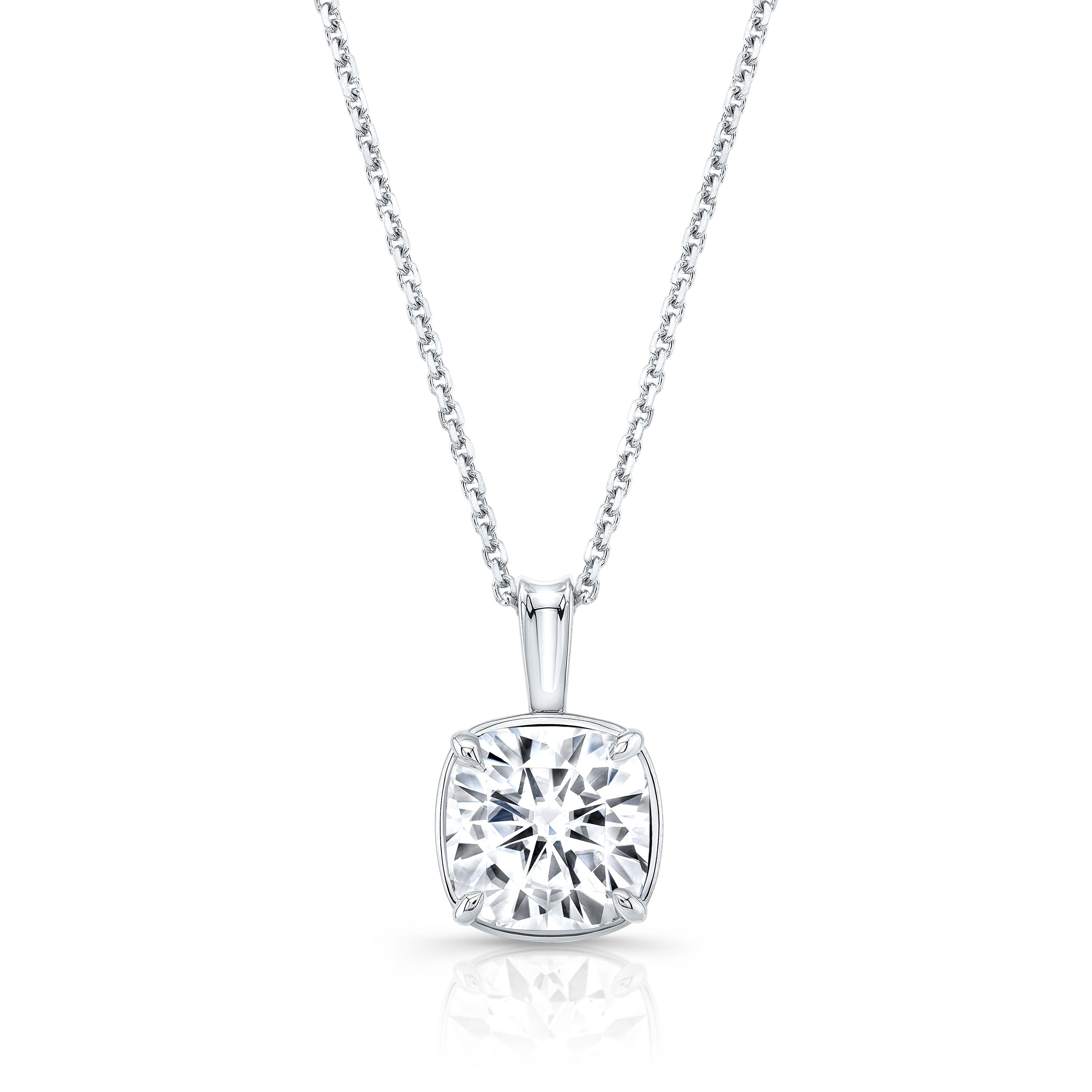 Amazon.com: SecreTalk 3CT Moissanite Pendant Necklace 18K White Gold Plated  Silver D Color Ideal Cut Diamond Necklace for Women with Certificate of  Authenticity : Clothing, Shoes & Jewelry