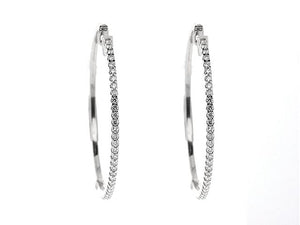 Diamond Hoop Earrings in 18K Yellow Gold | RockHer