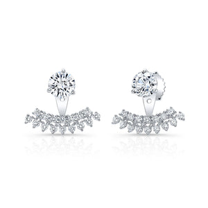 Fan Shaped Earring Cuff in 14K White Gold | RockHer