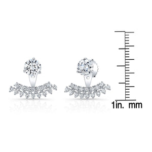 Fan Shaped Earring Cuff in 14K White Gold – scale reference | RockHer