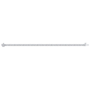 Diamond 4-prong Tennis Bracelet in 18K White Gold – side profile | RockHer