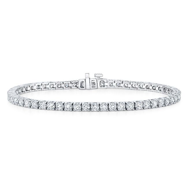 Diamond 4-prong Tennis Bracelet In Platinum (3.05ctw) | RockHer