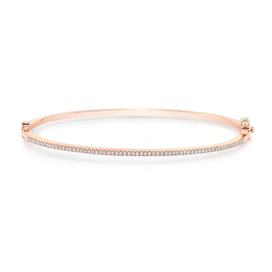 Pave Bangle In 14k Rose Gold (1/3 Ct.tw.)