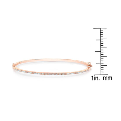 Pave Bangle In 14k Rose Gold (1/3 Ct.tw.)