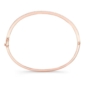 Pave Bangle in 14K Rose Gold – side profile | RockHer