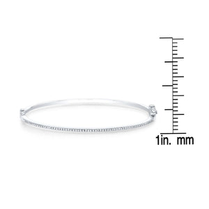 Pavé Bangle in 14K White Gold, photo 5 | RockHer