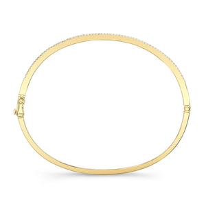Pave Bangle in 14K Yellow Gold, side profile | RockHer