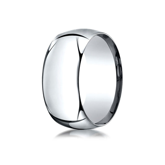14k White Gold 10mm High Dome Comfort-fit Ring