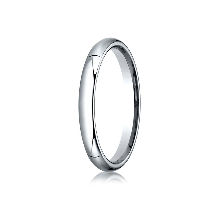 3mm High Dome Comfort-Fit Wedding Band, in 18K White Gold | RockHer