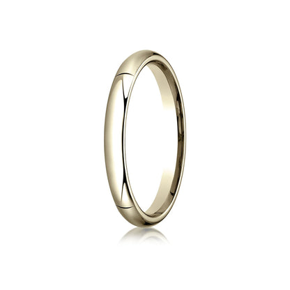 14k Yellow Gold 3mm High Dome Comfort-fit Ring