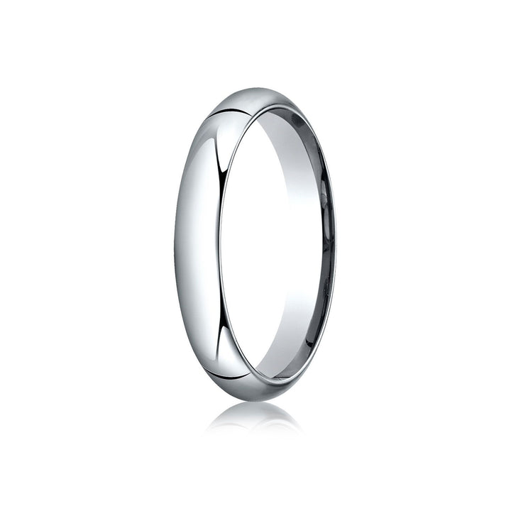 4mm High Dome Comfort-Fit Wedding Band, in 18K White Gold | RockHer