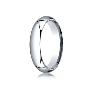 5mm High Dome Comfort-Fit Wedding Band, in 14K White Gold | RockHer