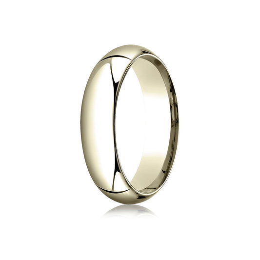 18k Yellow Gold 6mm High Dome Comfort-fit Ring