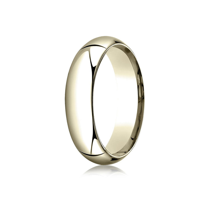 6mm High Dome Comfort-Fit Wedding Band, in 18K Yellow Gold | RockHer