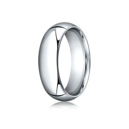 Platinum 7mm High Dome Comfort-fit Ring