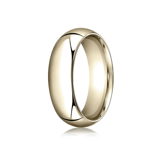 18k Yellow Gold 7mm High Dome Comfort-fit Ring