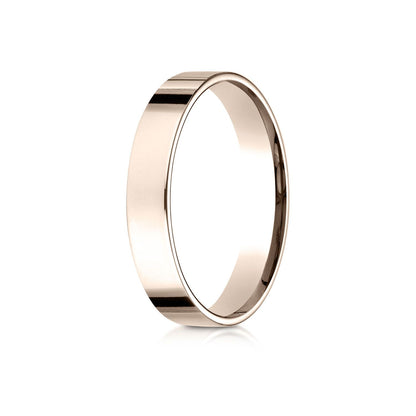 14k Rose Gold 4mm Flat Comfort-fit Ring
