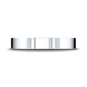 4mm Flat Comfort-Fit Wedding Band, in Platinum | RockHer