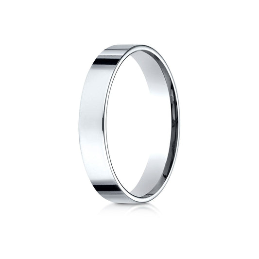 14k White Gold 4mm Flat Comfort-fit Ring