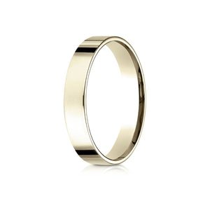 4mm Flat Comfort-Fit Wedding Band, in 14K Yellow Gold | RockHer