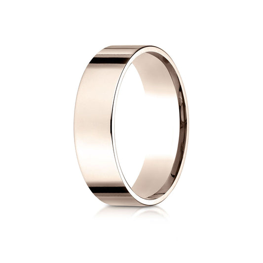 14k Rose Gold 6mm Flat Comfort-fit Ring