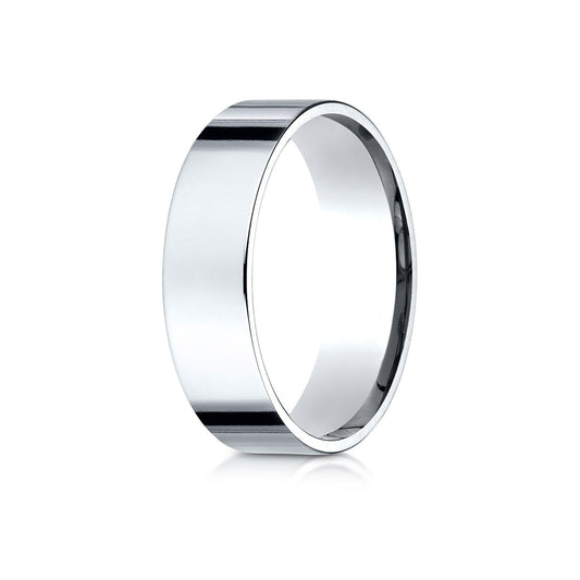 18k White Gold 6mm Flat Comfort-fit Ring