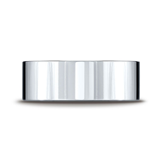 Platinum 8mm Flat Comfort-fit Ring