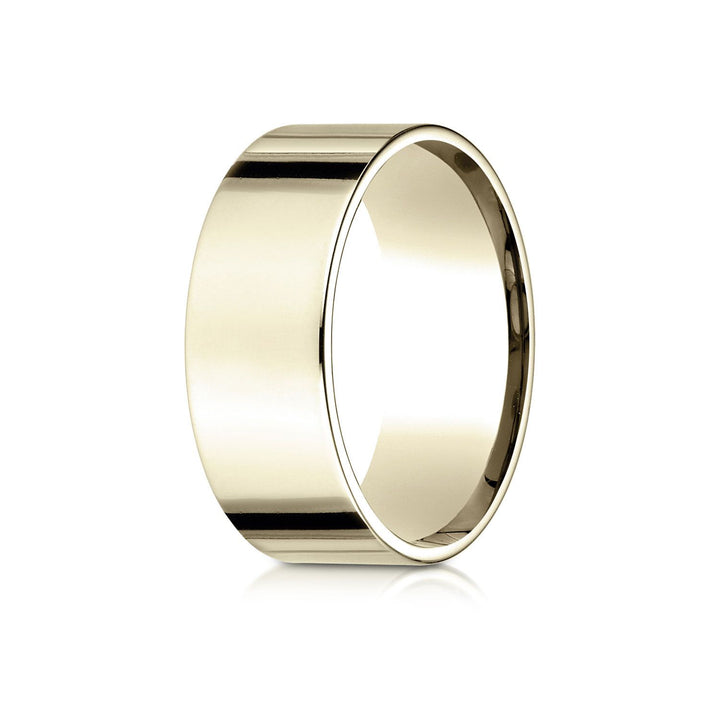 8mm Flat Comfort-Fit Wedding Band, in 14K Yellow Gold | RockHer