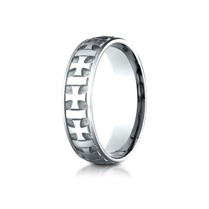 6mm Comfort-Fit Wedding Band, in 14K White Gold | RockHer