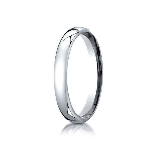 14k White Gold 8mm Flat Comfort-fit Ring