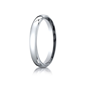 3.5mm Flat Comfort-Fit Wedding Band, in 14K White Gold | RockHer