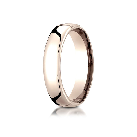 18k Yellow Gold 4mm Flat Comfort-fit Ring With Milgrain