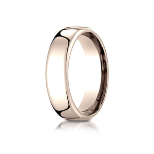 6.5mm Deluxe Comfort-Fit Wedding Band, in 14K Rose Gold | RockHer