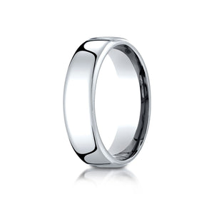 6.5mm Deluxe Comfort-Fit Wedding Band, in 18K White Gold | RockHer