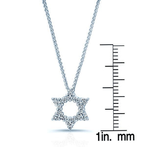 Natural Diamond Round Brilliant Pendant in 18K White Gold, 4 ct. t.w. – front view | RockHer