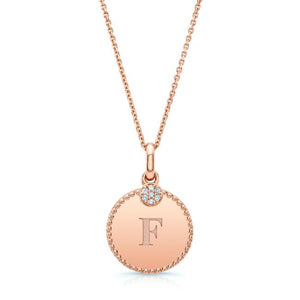 Natural Diamond Round Brilliant Pendant in 14K Rose Gold | RockHer
