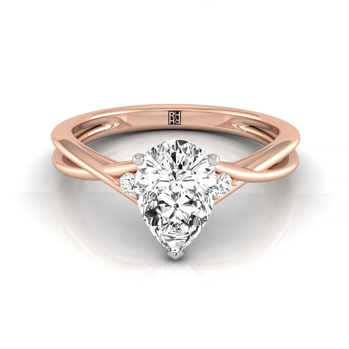 The Dusty princess engagement ring setting in 14K Rose Gold | RockHer