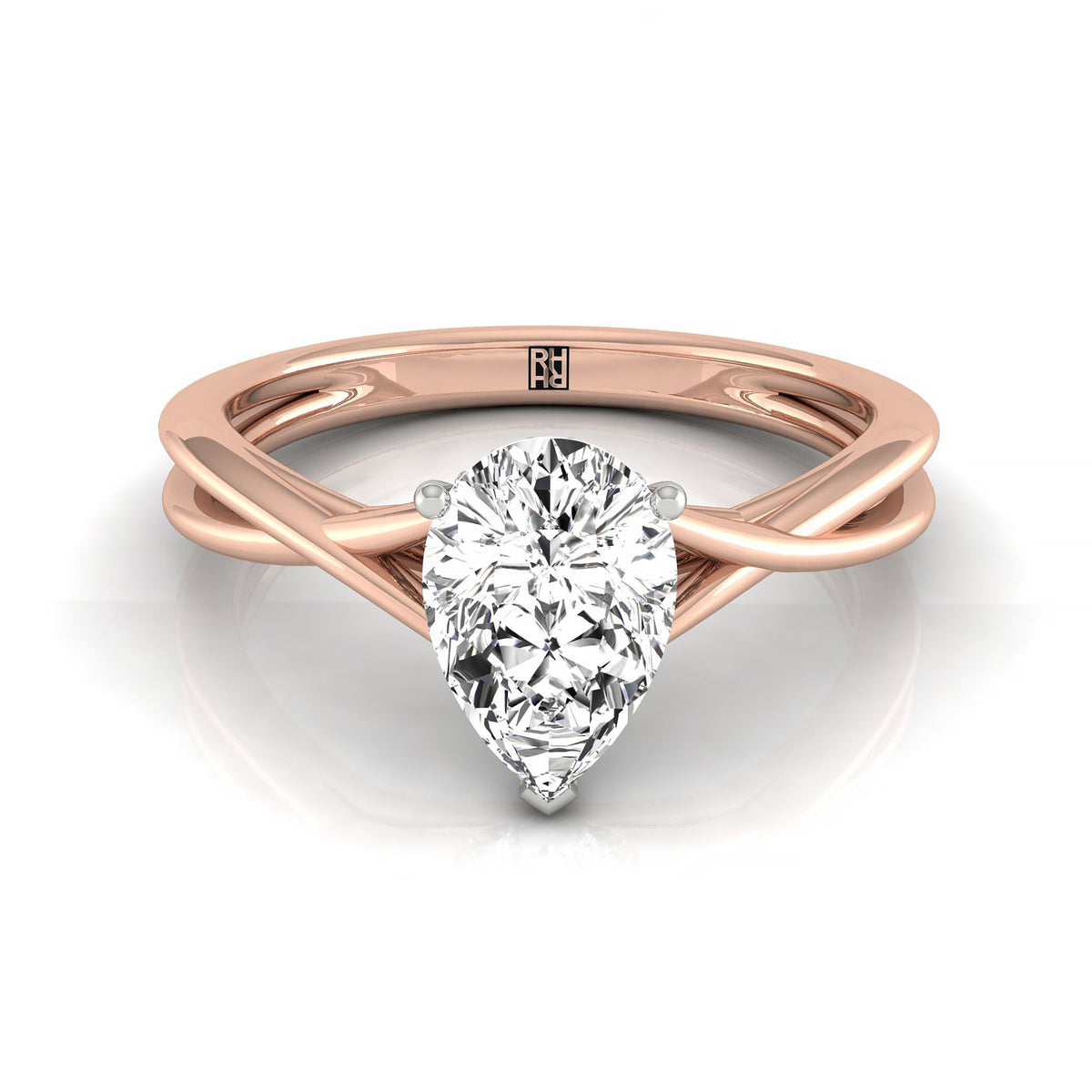The Grace princess engagement ring setting in 14K Rose Gold | RockHer