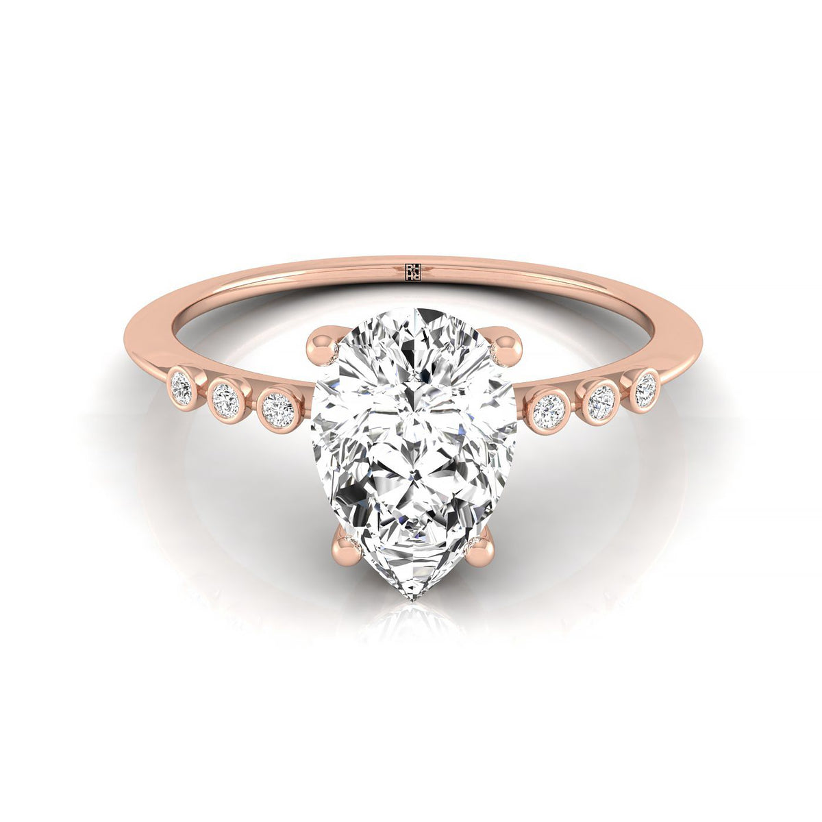 The Peggy princess engagement ring setting in 14K Rose Gold | RockHer