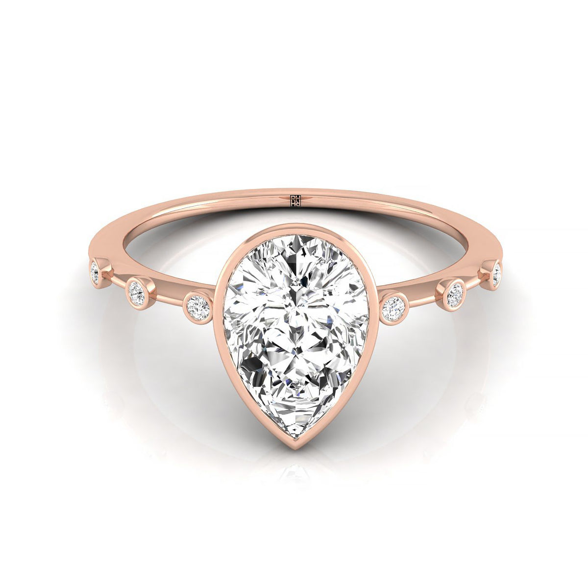 The Brandi princess engagement ring setting in 14K Rose Gold | RockHer