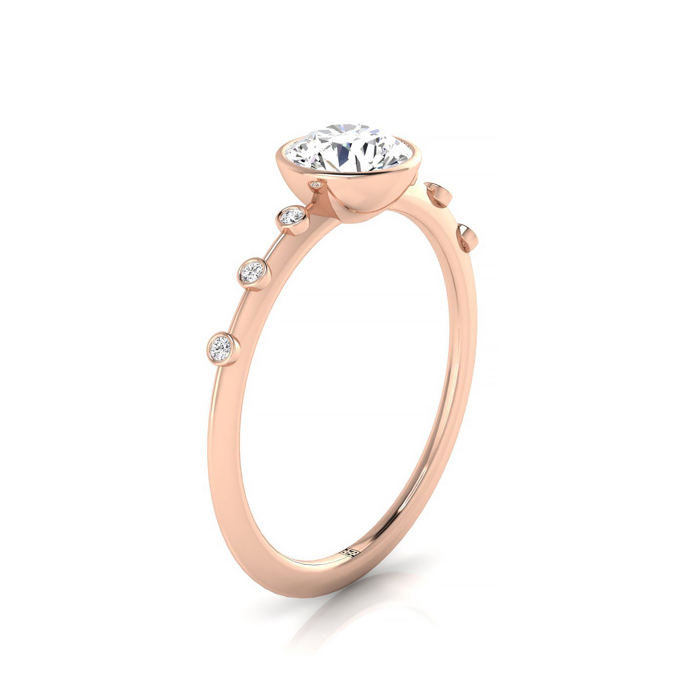 Made to order: The Brandi round engagement ring setting in 14K Rose Gold | RockHer