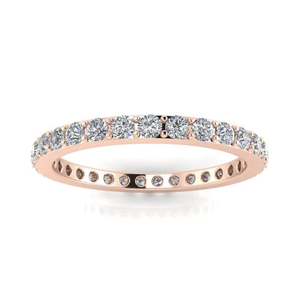 Round Brilliant Cut Diamond Pave Set Eternity Ring In 14k Rose Gold  (0.5ct. Tw.) Ring Size 8