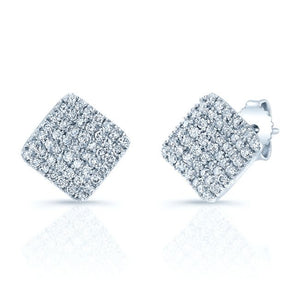 Natural Diamond Round Brilliant Stud Earrings in 14K White Gold, 0.7 ct. t.w. | RockHer