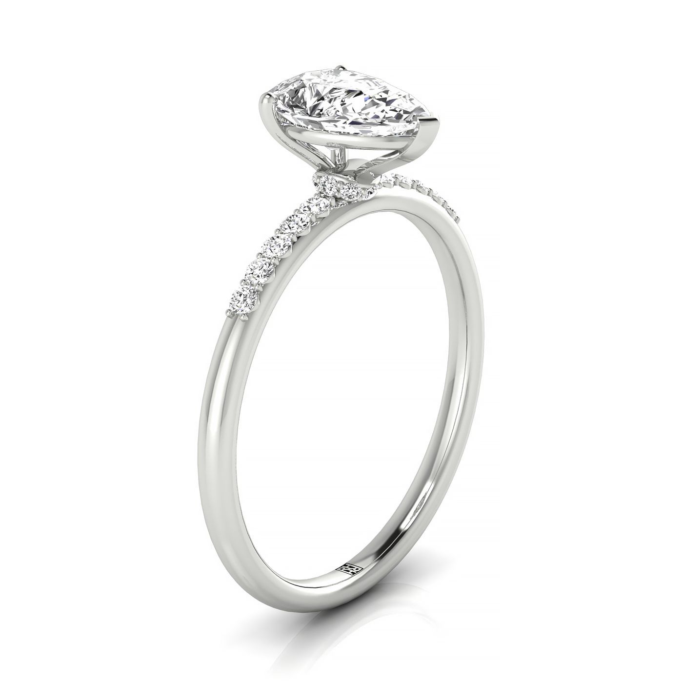 Made to order: The Cherie princess engagement ring setting in 18K White Gold | RockHer