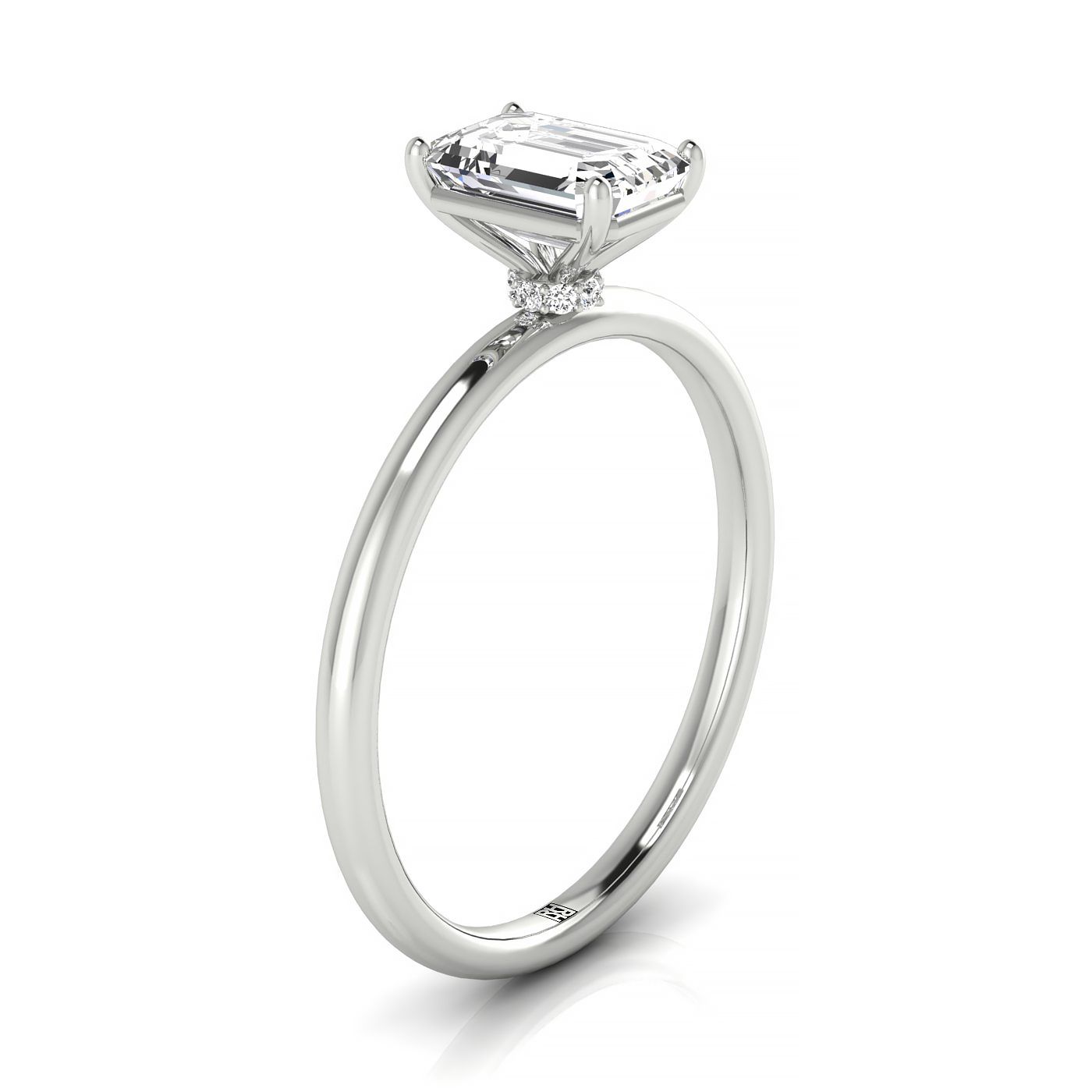 Made to order: The Joni emerald engagement ring setting in 18K White Gold | RockHer