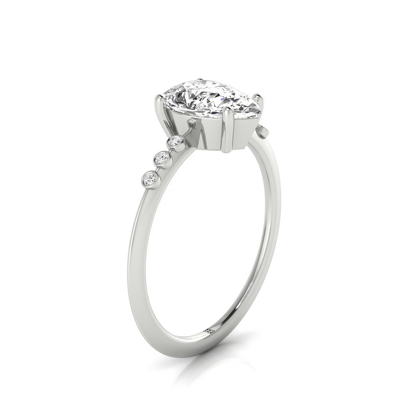 Made to order: The Peggy princess engagement ring setting in Platinum | RockHer