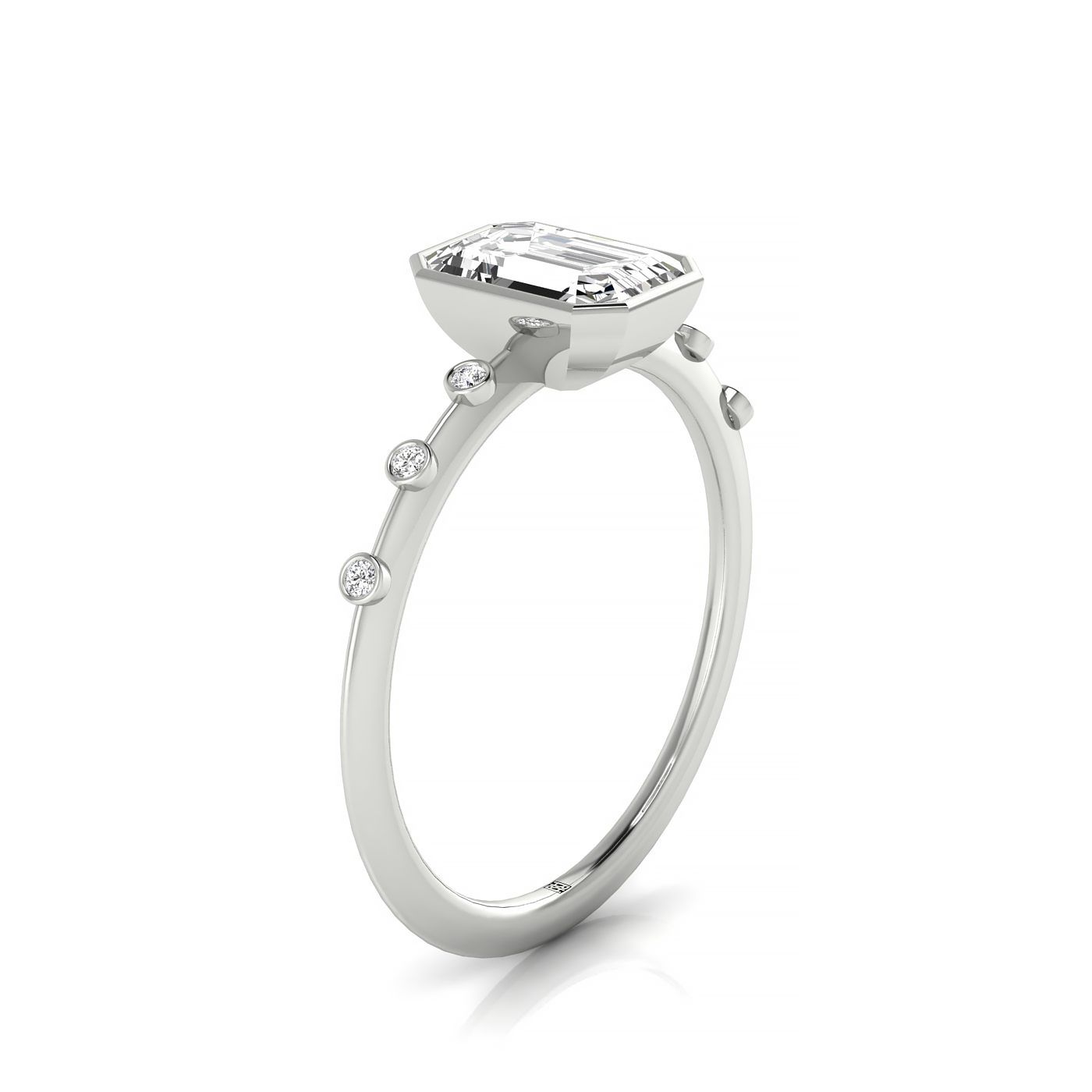 Made to order: The Brandi emerald engagement ring setting in Platinum | RockHer