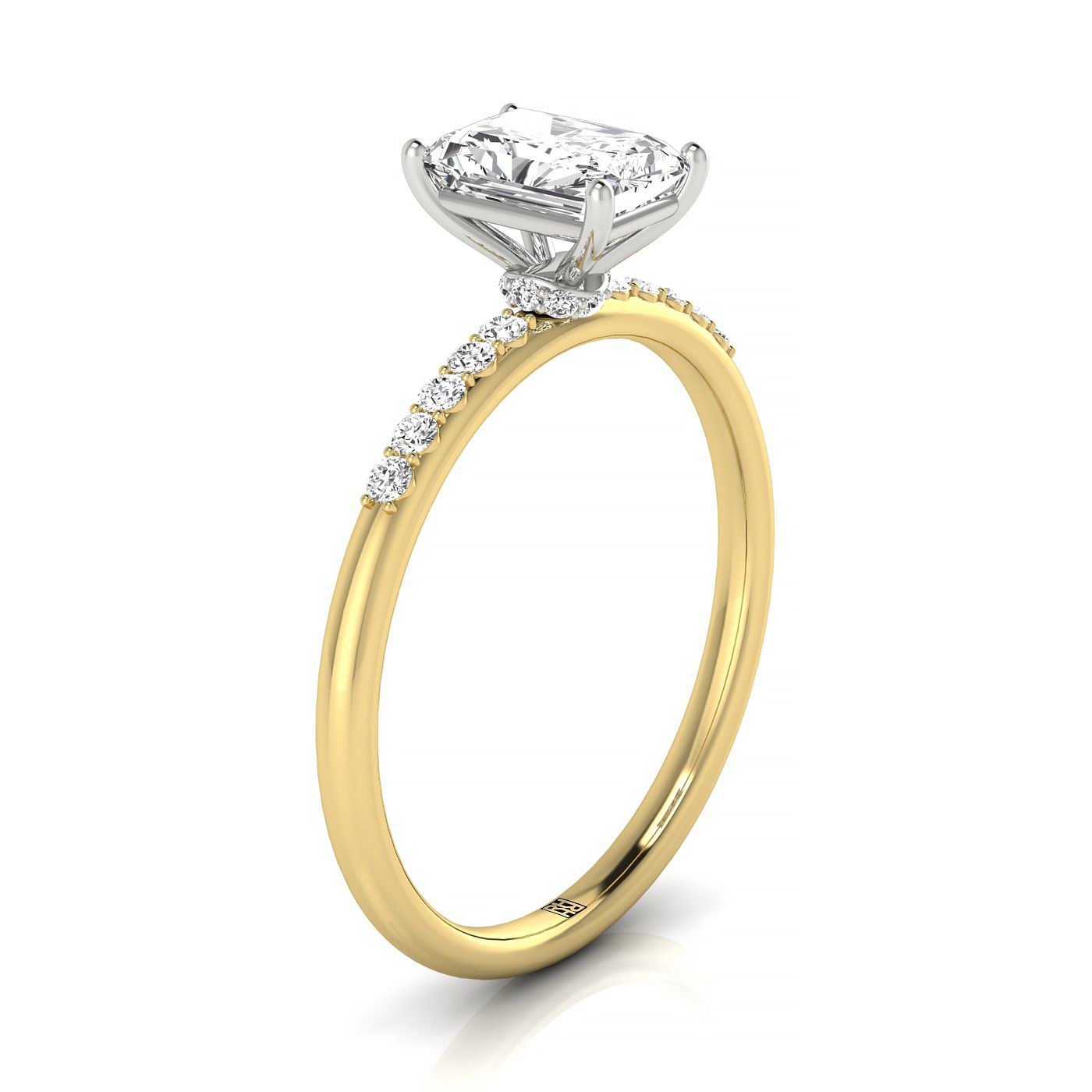 Made to order: The Cherie emerald engagement ring setting in 18K Yellow Gold | RockHer