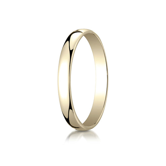 14k Yellow Gold 3mm Low Dome Light Ring