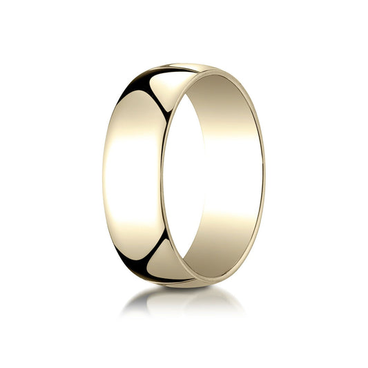 14k Yellow Gold 7mm Low Dome Light Ring